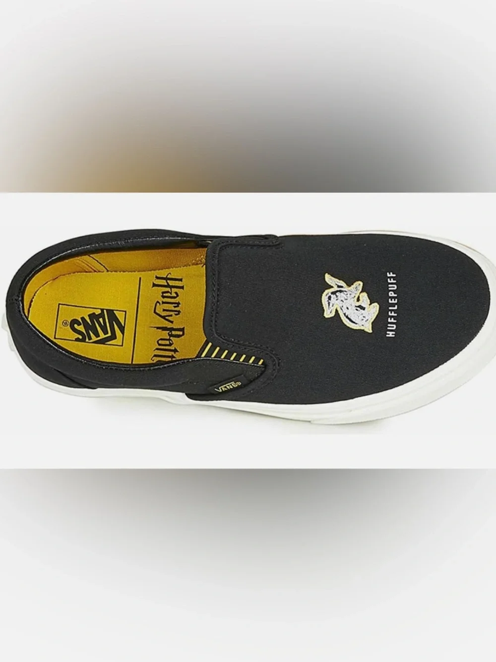 Vans x Harry Potter Limited Edition Hufflepuff Slip On Loafer Sneaker Shoe 6.5